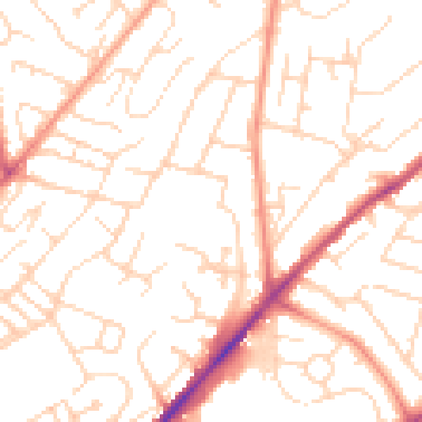 Daytime road noise heatmap for NG3 2PG