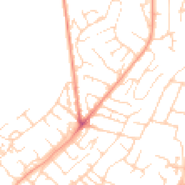 Daytime road noise heatmap for NG3 3AU