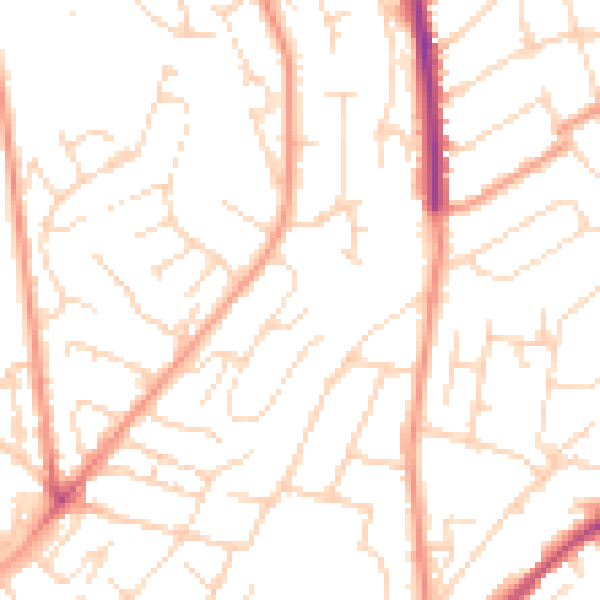 Daytime road noise heatmap for NG3 3DN