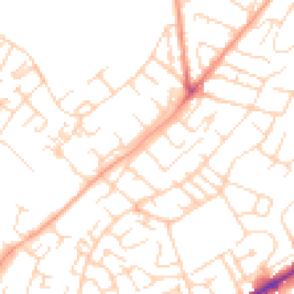 Daytime road noise heatmap for NG3 3GA