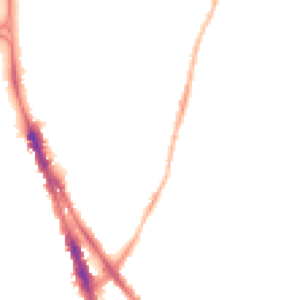 Night-time road noise heatmap for NG3 4HJ