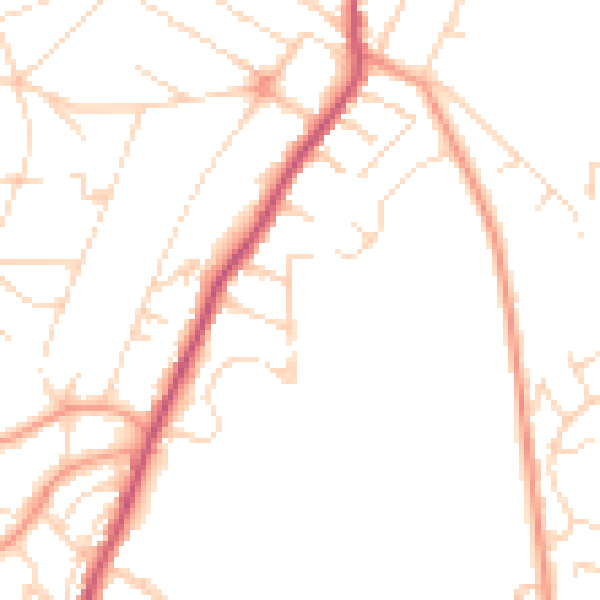 Daytime road noise heatmap for NG3 4JD