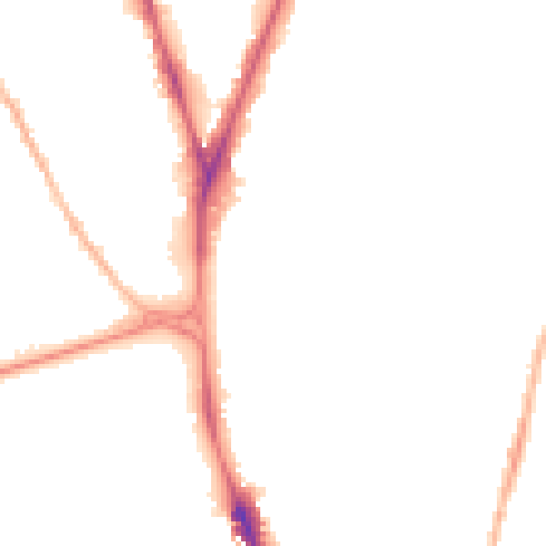 Night-time road noise heatmap for NG3 5BU