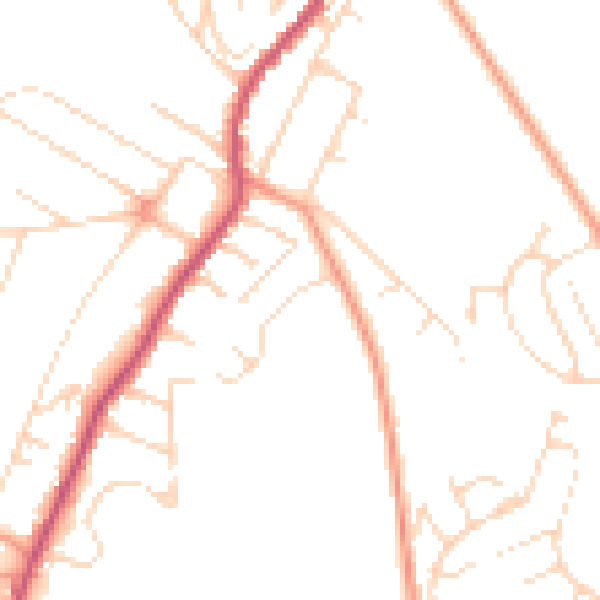 Daytime road noise heatmap for NG3 5HH