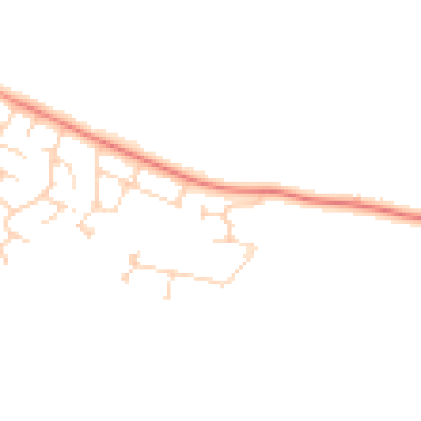 Daytime road noise heatmap for NG3 5XA