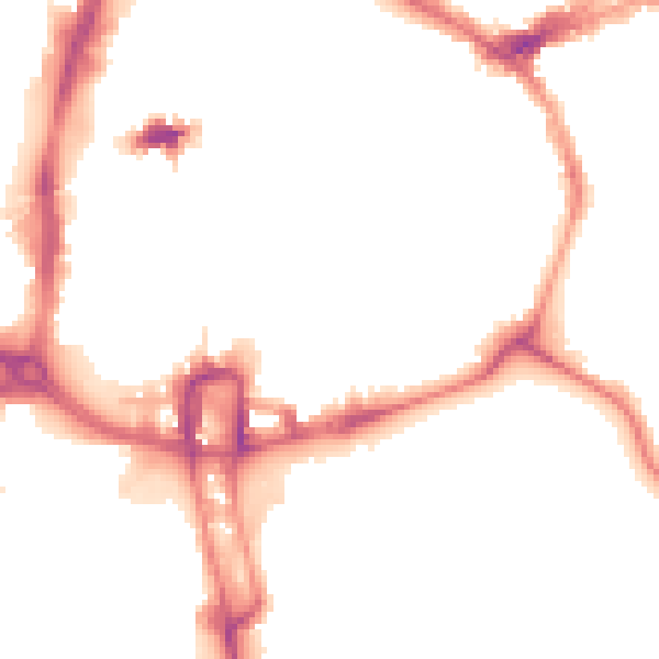 Night-time road noise heatmap for NN1 1AG