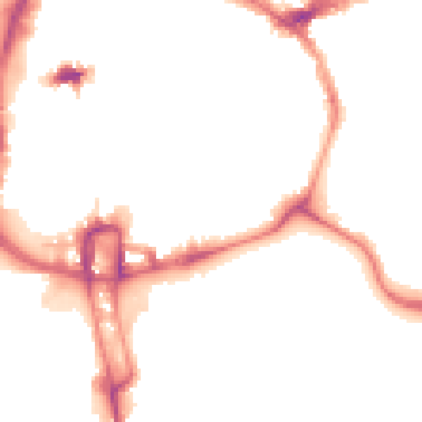 Night-time road noise heatmap for NN1 1UD