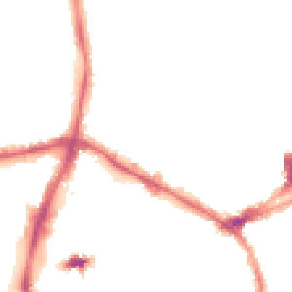 Night-time road noise heatmap for NN1 3BL