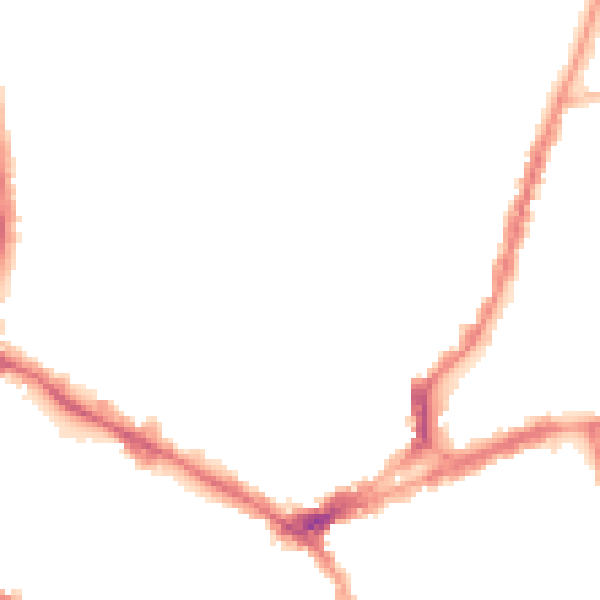 Night-time road noise heatmap for NN1 3JG