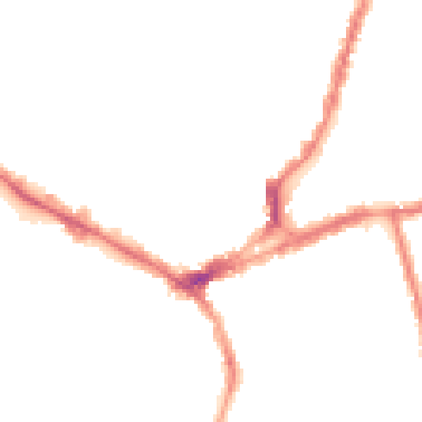 Night-time road noise heatmap for NN1 3JY