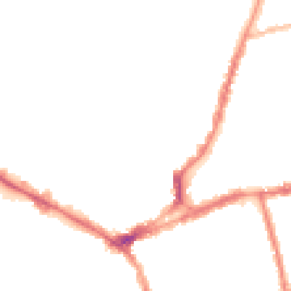 Night-time road noise heatmap for NN1 3LW