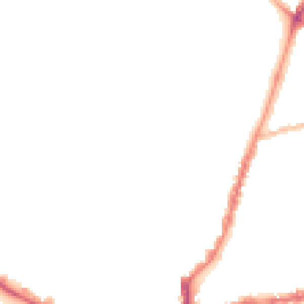 Night-time road noise heatmap for NN1 3PZ