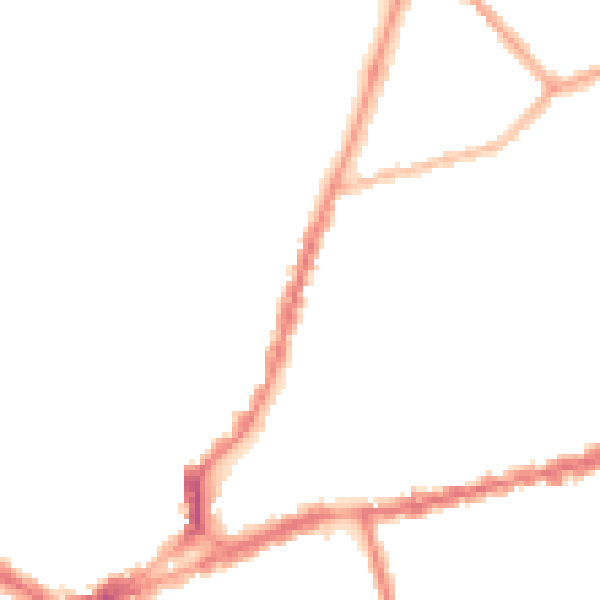 Night-time road noise heatmap for NN1 4BJ