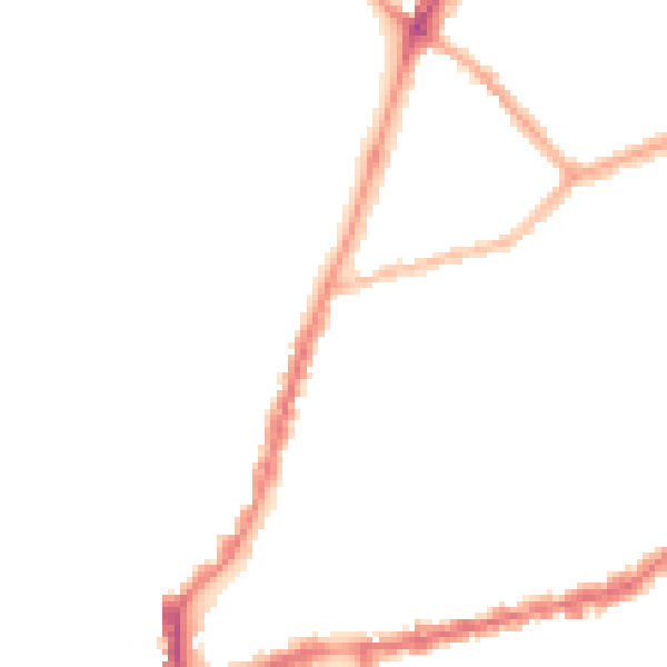 Night-time road noise heatmap for NN1 4JU