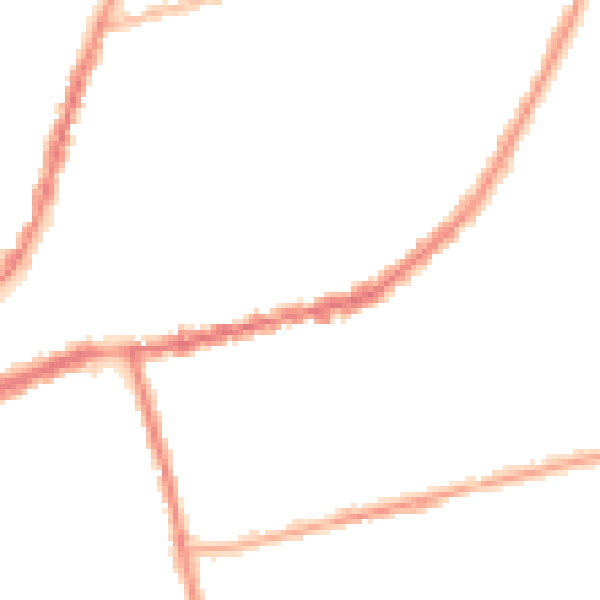 Night-time road noise heatmap for NN1 4LD