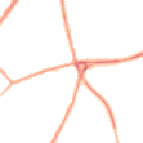 Night-time road noise heatmap for NN1 4PT