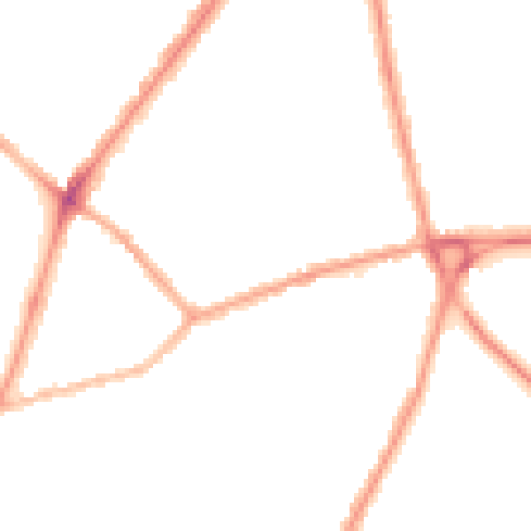Night-time road noise heatmap for NN1 4QZ