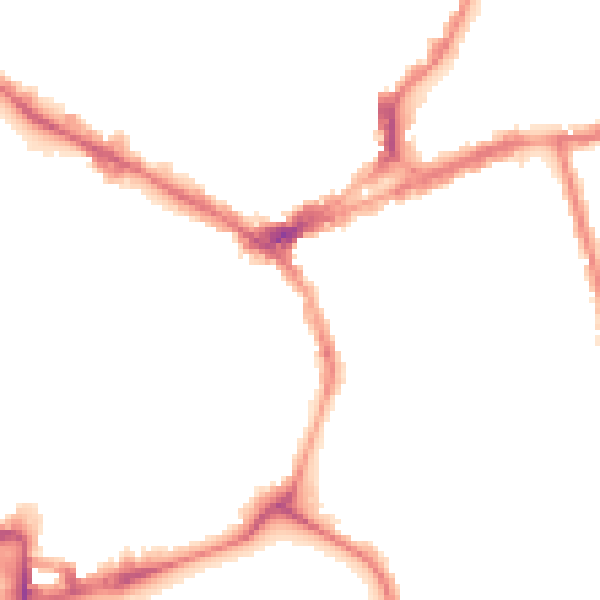 Night-time road noise heatmap for NN1 5QG