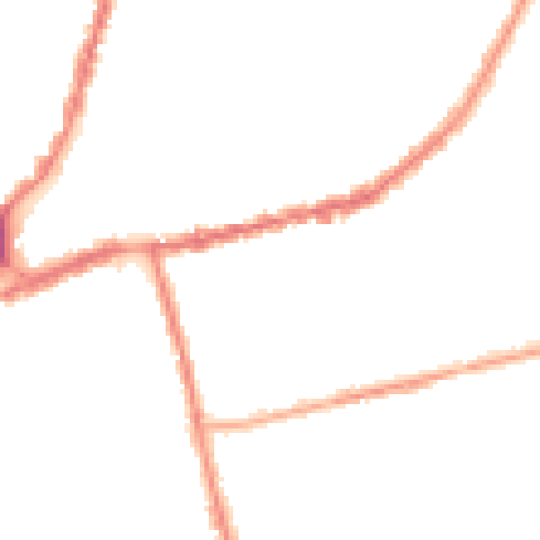 Night-time road noise heatmap for NN1 5SN