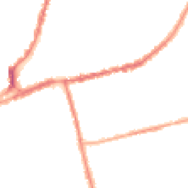Night-time road noise heatmap for NN1 5SR