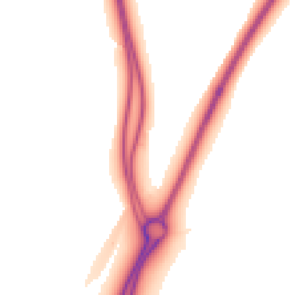 Night-time road noise heatmap for NN14 1BN