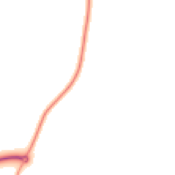 Night-time road noise heatmap for NN14 1BP