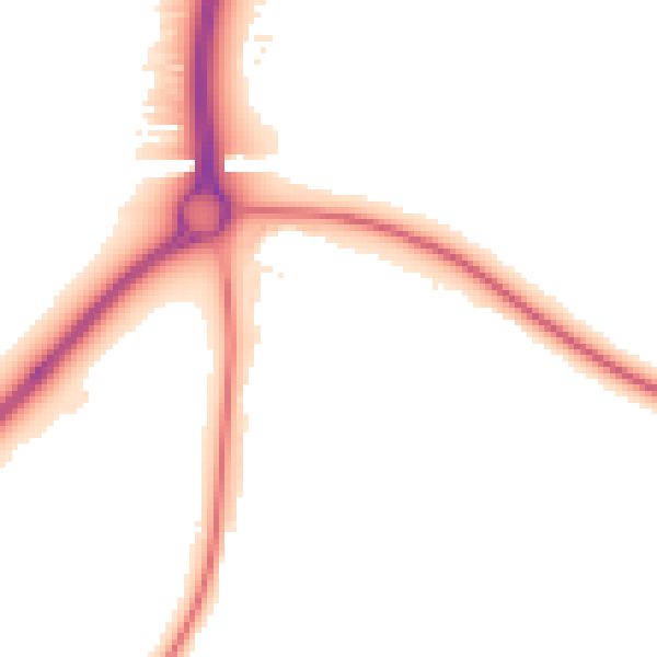 Night-time road noise heatmap for NN14 1BT