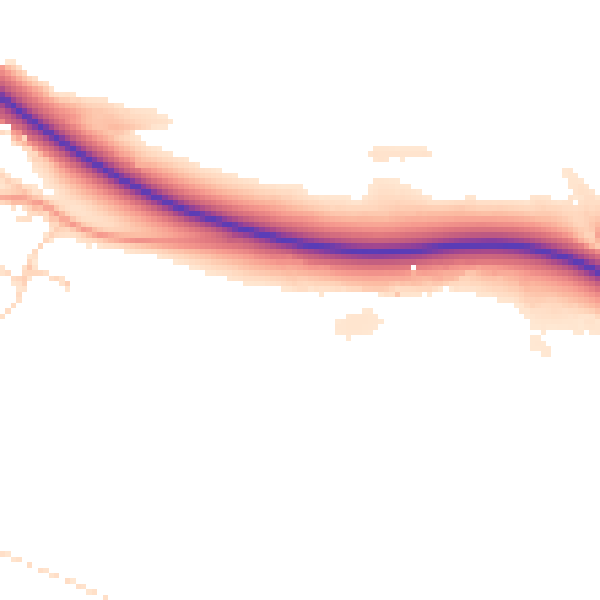 Daytime road noise heatmap for NN14 1BX