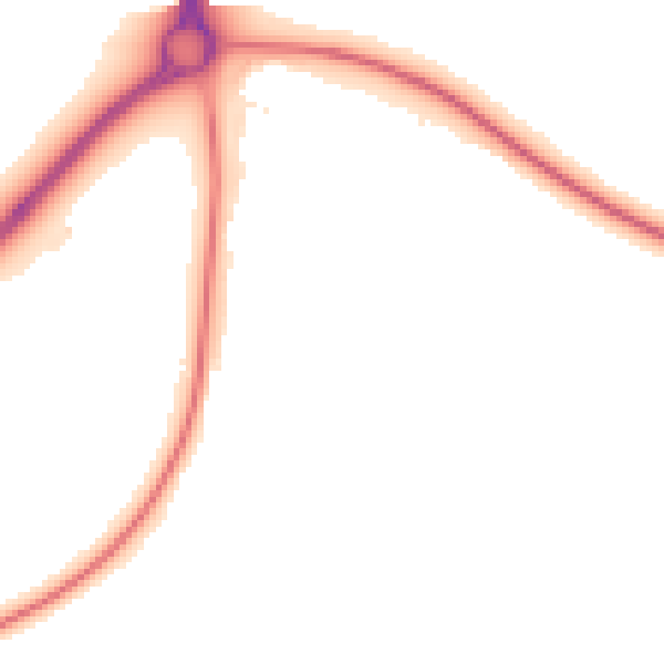 Night-time road noise heatmap for NN14 1DD
