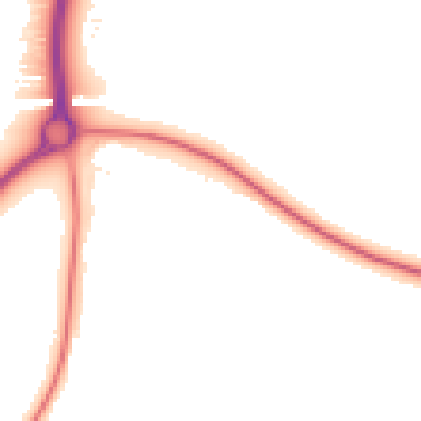 Night-time road noise heatmap for NN14 1DJ