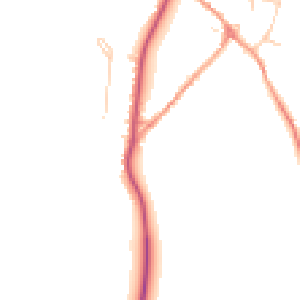 Daytime road noise heatmap for NN14 1FH