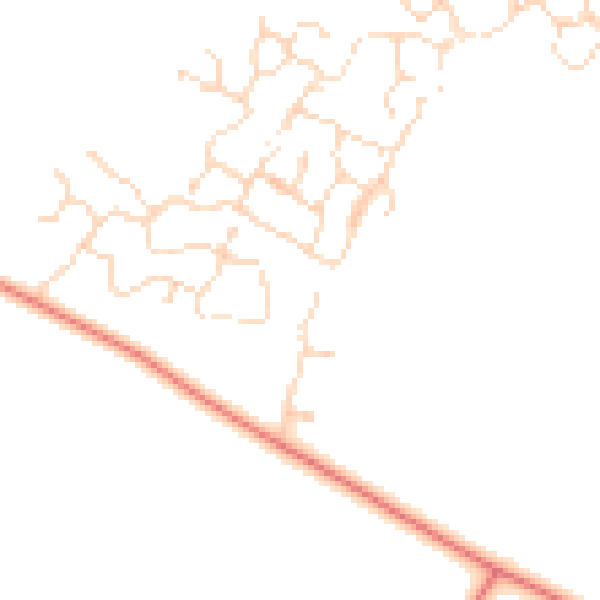 Daytime road noise heatmap for NN14 1GF