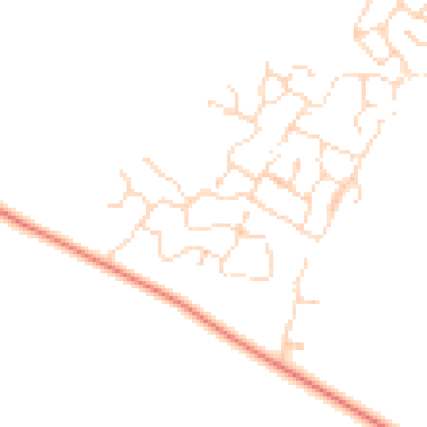 Daytime road noise heatmap for NN14 1GL