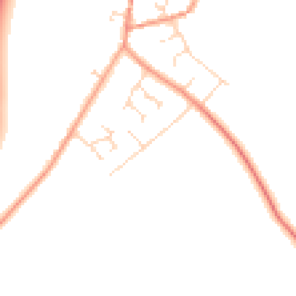 Daytime road noise heatmap for NN14 1LY