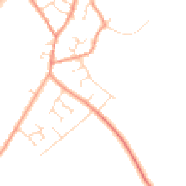 Daytime road noise heatmap for NN14 1NH