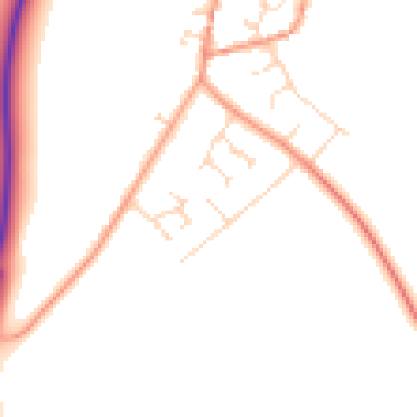 Daytime road noise heatmap for NN14 1NX