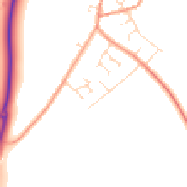 Daytime road noise heatmap for NN14 1PG