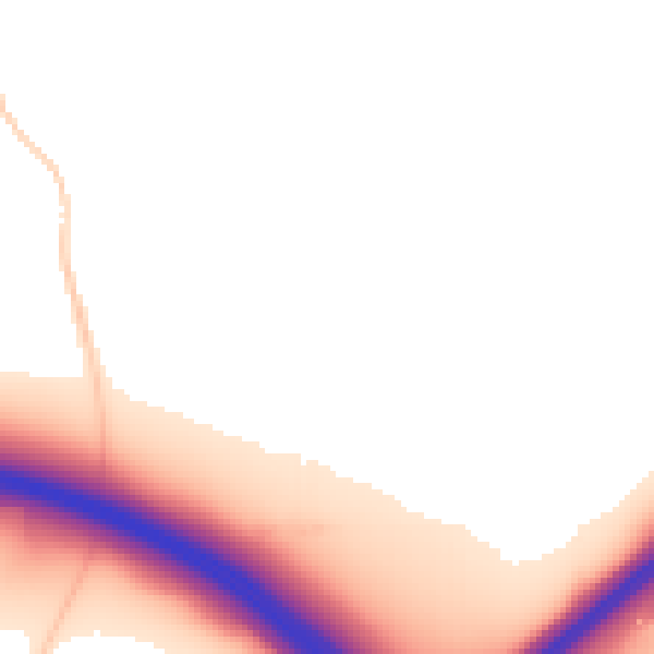 Daytime road noise heatmap for NN14 1QL