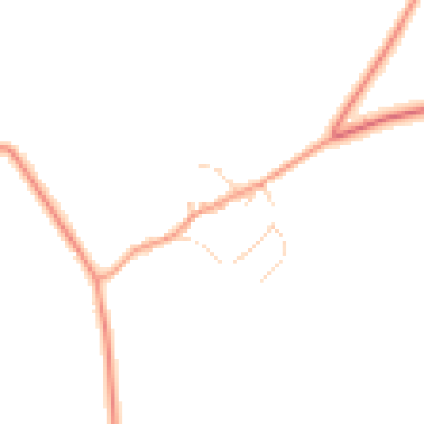 Daytime road noise heatmap for NN14 1SB