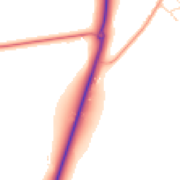 Daytime road noise heatmap for NN14 1SD