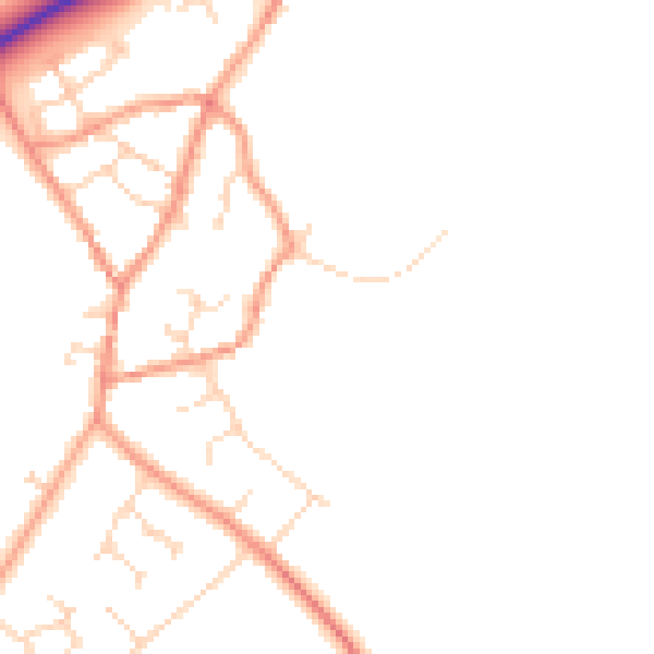 Daytime road noise heatmap for NN14 1UP