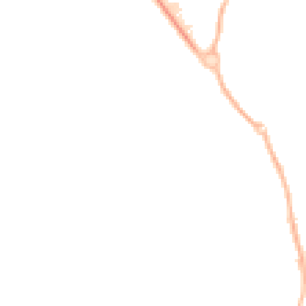 Night-time road noise heatmap for NN14 2LF