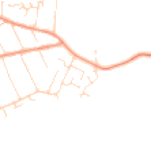 Daytime road noise heatmap for NN14 2TG