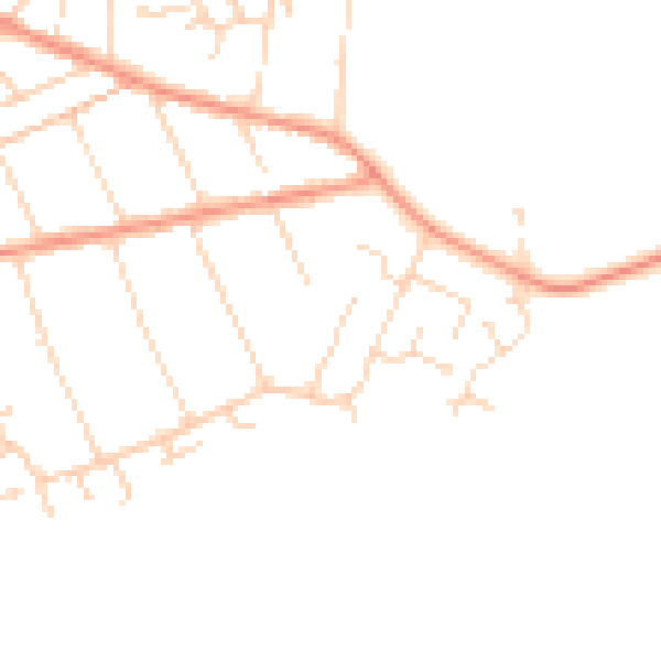 Daytime road noise heatmap for NN14 2TP