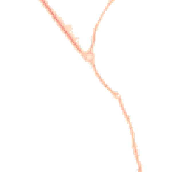 Night-time road noise heatmap for NN14 2WG