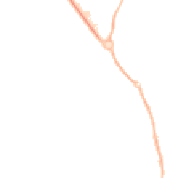 Night-time road noise heatmap for NN14 2WL