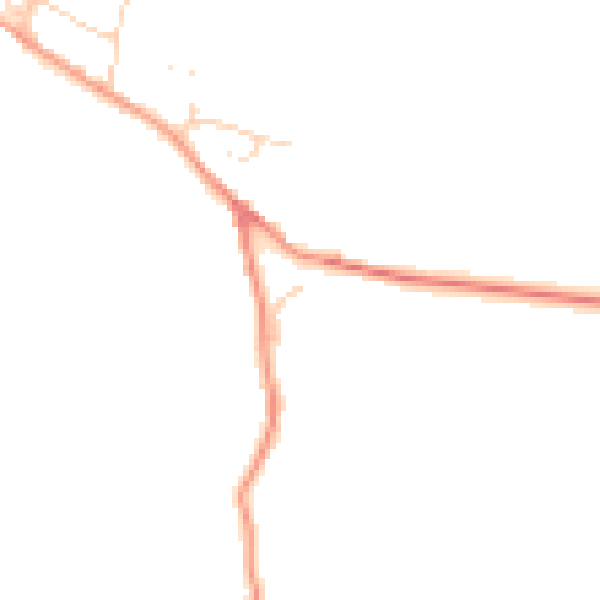 Daytime road noise heatmap for NN14 3AW