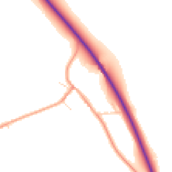 Daytime road noise heatmap for NN14 3BH