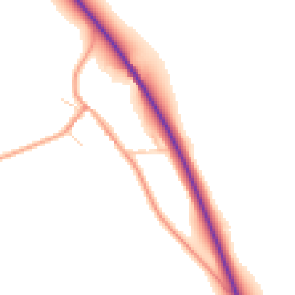 Daytime road noise heatmap for NN14 3BL