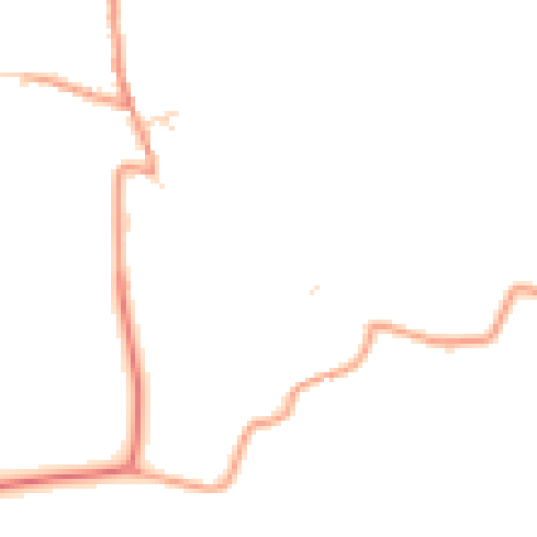 Daytime road noise heatmap for NN14 3EL
